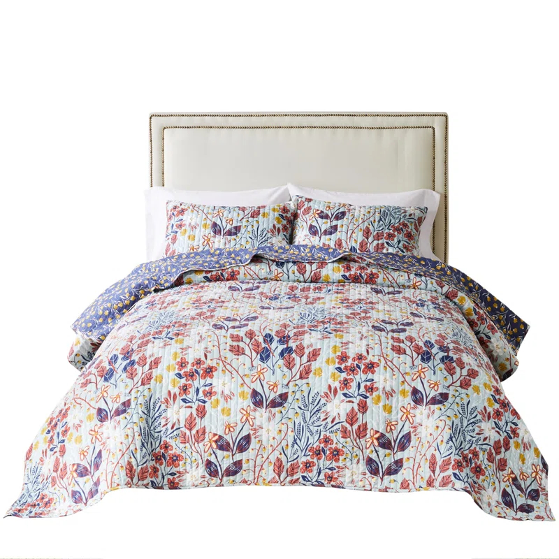 Barefoot Bungalow Koepp Perry Modern Bontanical Reversible Quilt Set