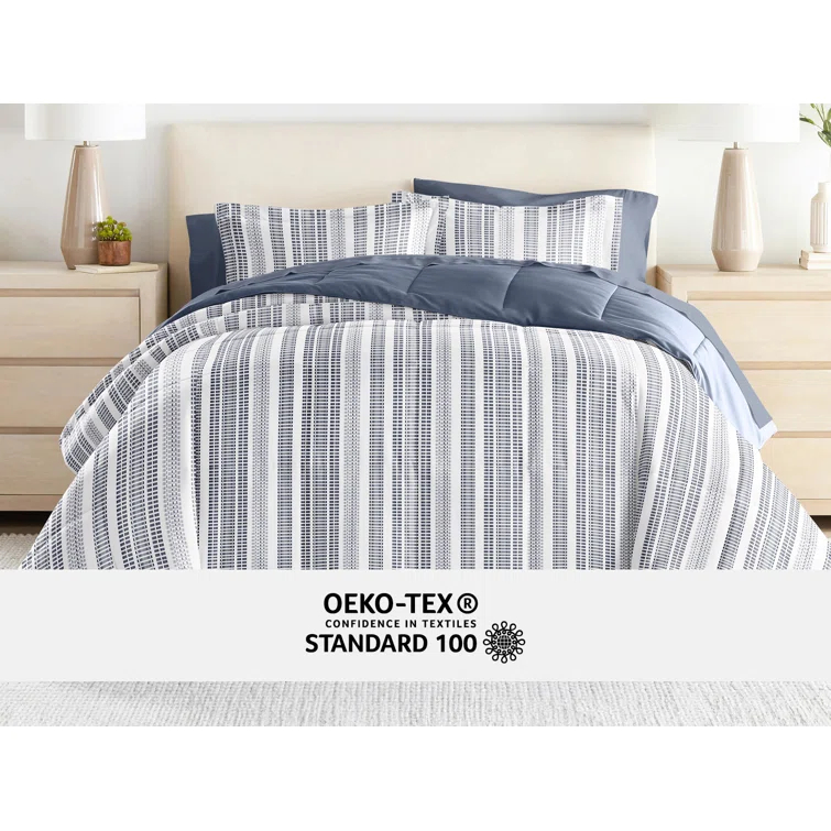 IEnjoy Home 7-Piece Bedding Bundle - Pattern Comforter and Sheet Set