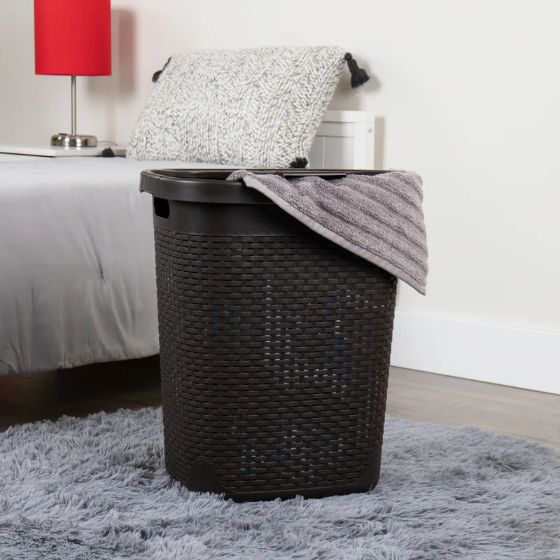 Mind Reader Mind Reader 50L Slim Laundry Hamper, Clothes Basket, Lid, Plastic