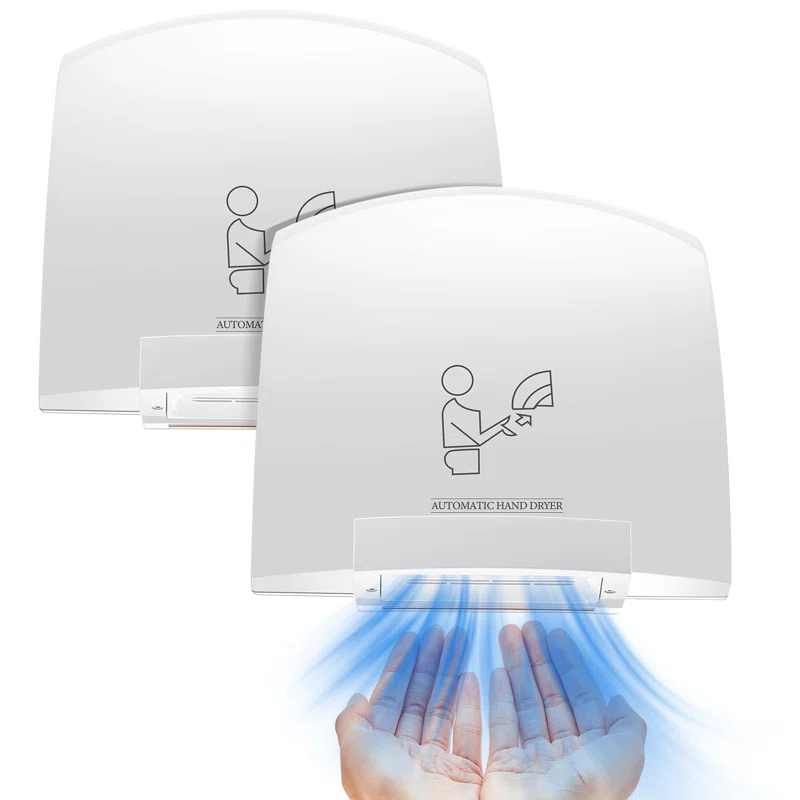 NATIONAL WINDOW 2 Pcs Electric Hand Dryer Commercial Compact Air Wiper Automatic Hand Air Dryer For Dry Machine Wall Business Home Household Restroom Office Mall, 110V,1200W