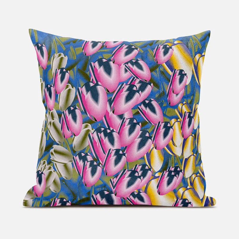 Floral Reversible Throw Pillow