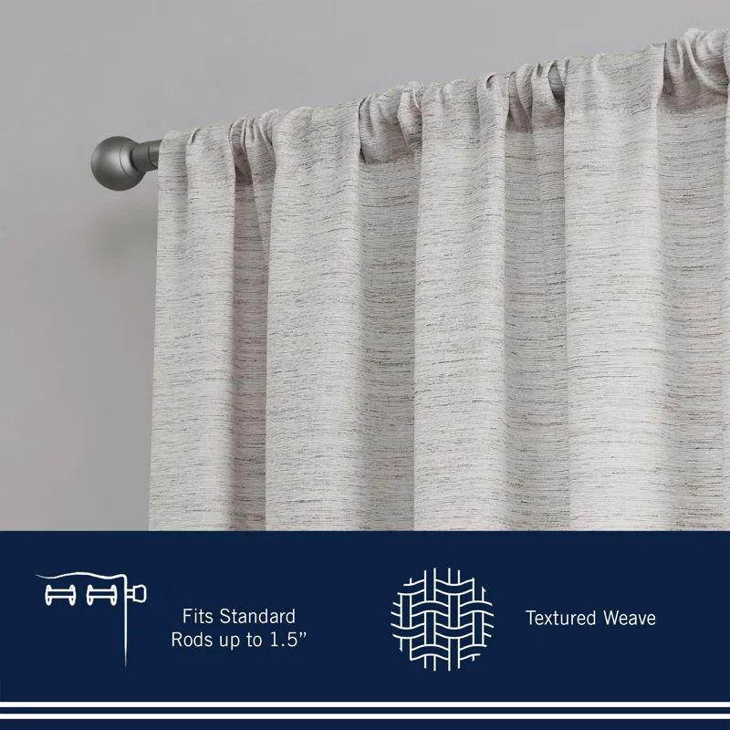 Nautica Nautica Light Filtering Rod Pocket Window Curtains Pair (Set of 2)