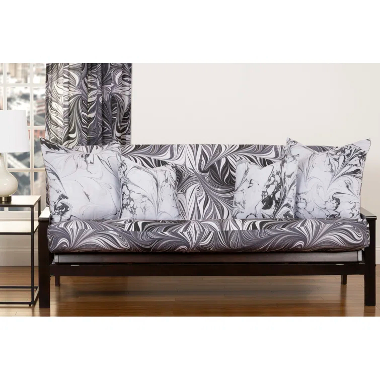 THE ART OF MARBLING Polyester Box Cushion Futon Slipcover