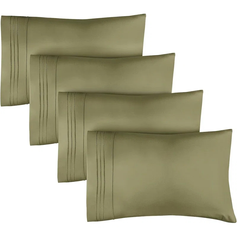 CGK Linens Soft Double Brushed Soft & Cooling Pillowcase - Set of 4