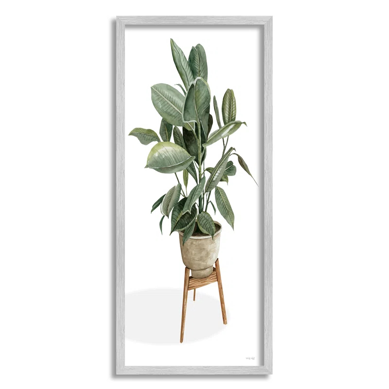 Stupell Industries " Lush Green Potted House Plant Round Leaves " by Cindy Jacobs