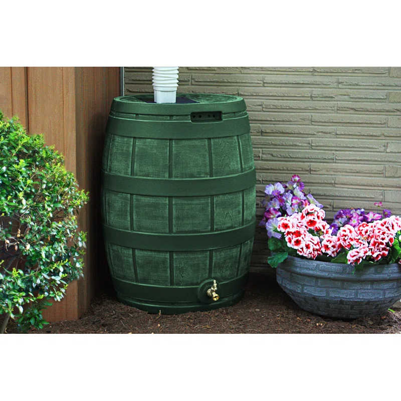 Good Ideas Good Ideas Rain Wizard Whiskey Style Rain Barrel with Overflow and Spigot