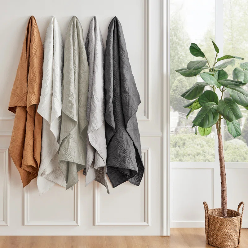 Levtex home Washed Linen Quilted Throw
