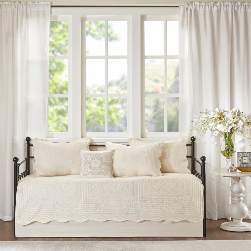 Madison Park Tuscany 6 Piece Reversible Scalloped Edge Daybed Cover Set