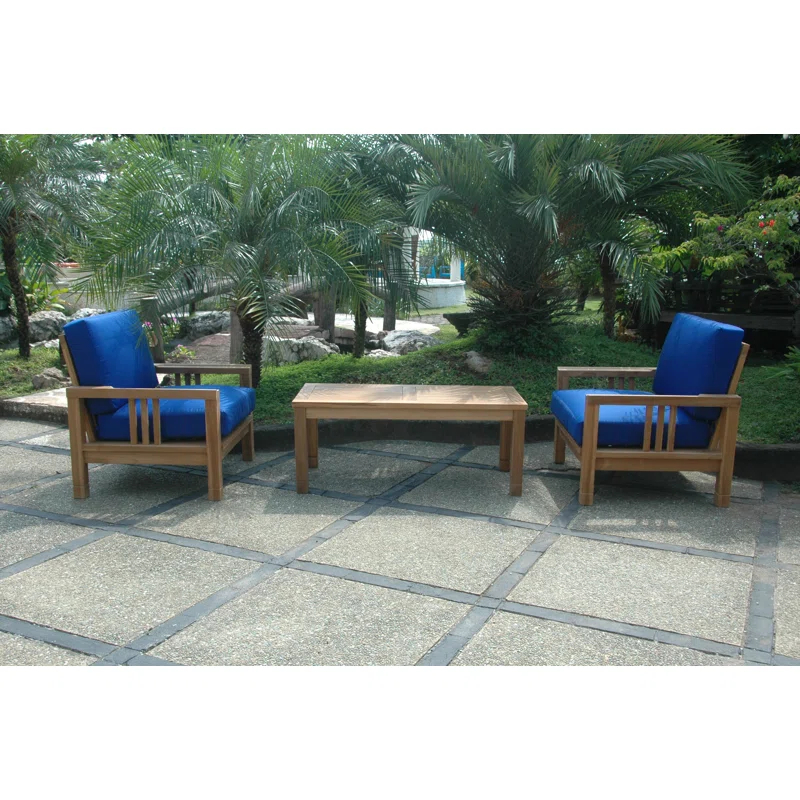 Anderson Teak South Bay 3 Piece Teak Deep Seating Group