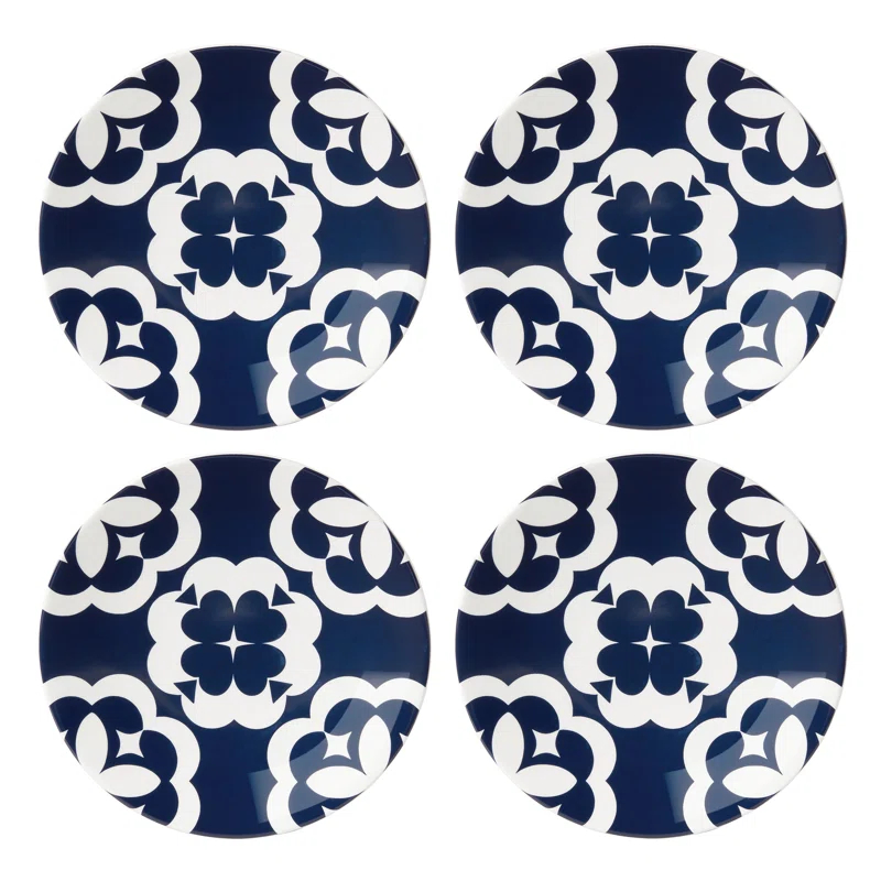 kate spade new york Elegant Geo 9.25'' Porcelain China Dinner Plate (Set of 4)