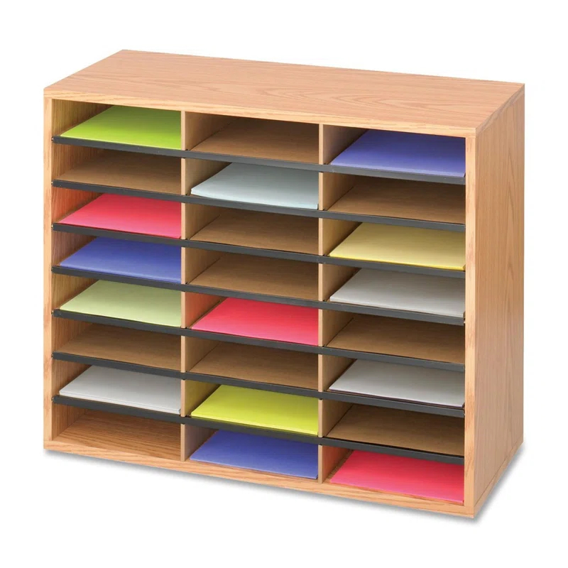 Safco Products Company Small Wood/Corrugated Literature Organizer