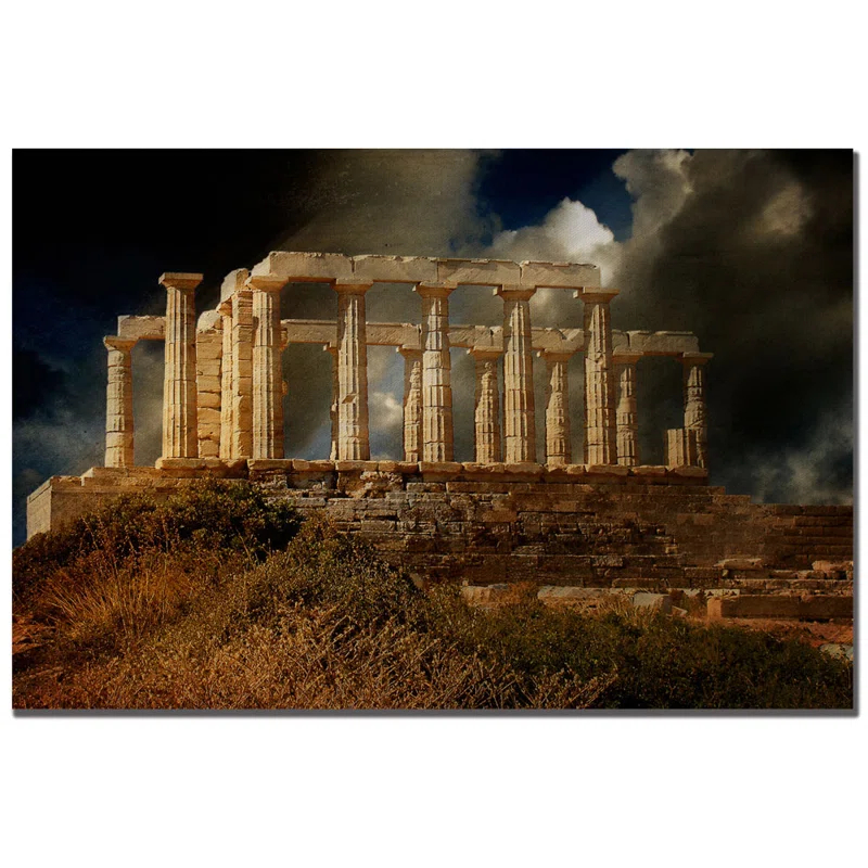 Trademark Fine Art " Temple Of Poseidon " by Lois Bryan