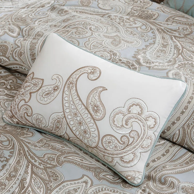 Madison Park Pure Ronan Cotton Paisley Comforter Set
