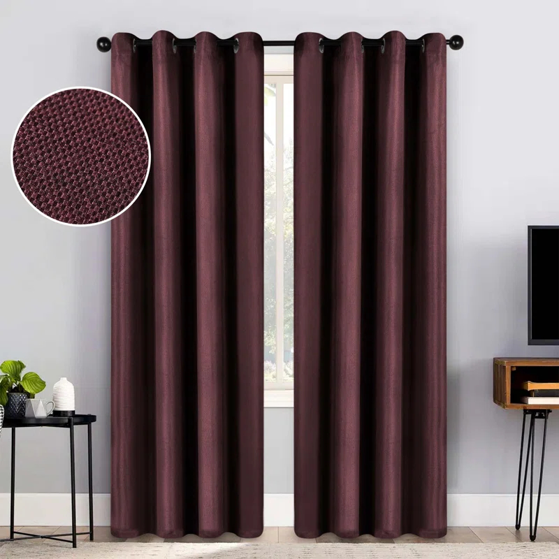 Superior Kinlaw Polyester Room Darkening Curtain Panel Pair (Set of 2)