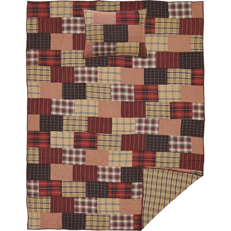 VHC Brands Wyatt Rustic Cotton Patchwork Quilt Set