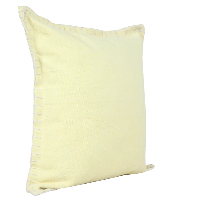 Contemporary Solid Stonewashed Handmade Cotton Throw Pillow Set