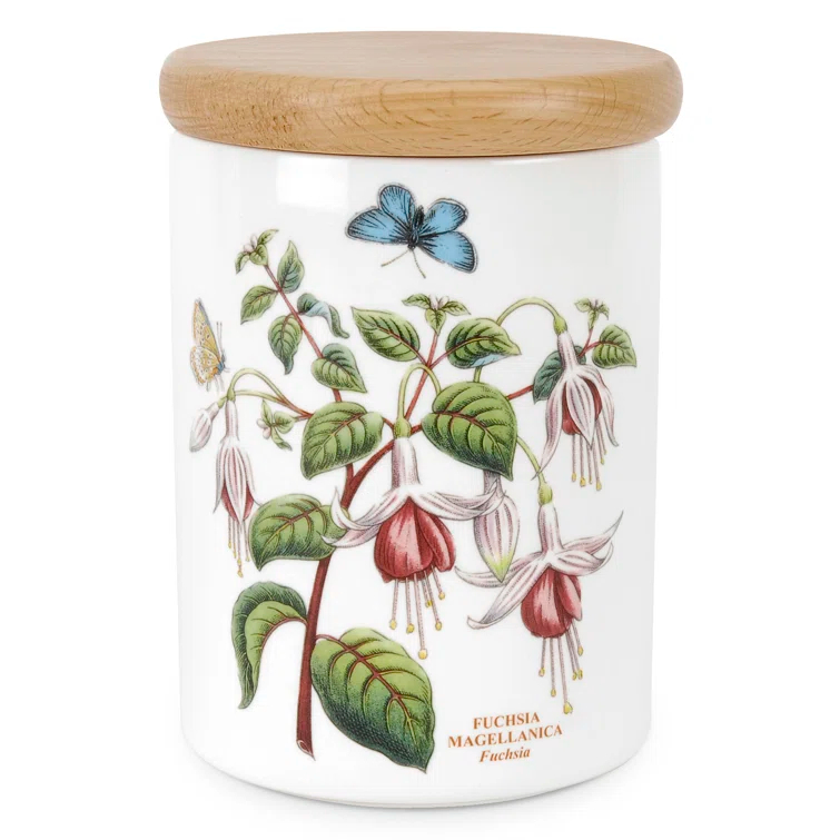 Portmeirion Botanic Garden 5.5" Airtight Canister Fuchsia