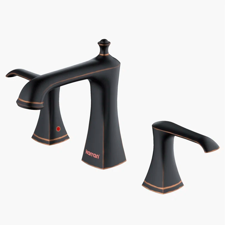 Karran Karran Woodburn 8 In. Widespread 2-Handle Bathroom Faucet With Matching Pop-up Drain KBF414ORB