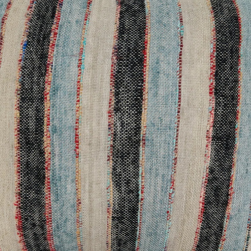 Saro Lynn Collection Striped Cotton Throw Pillow