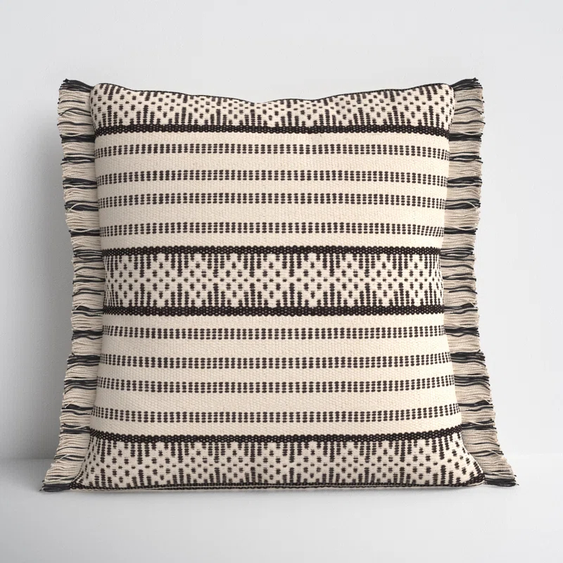 Joss & Main Joren Fringed Down Throw Pillow