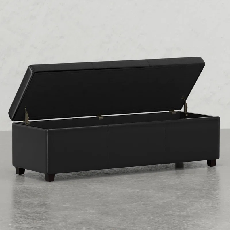 Simpli Home Avalon Extra Large Storage Ottoman Bench,Assembled