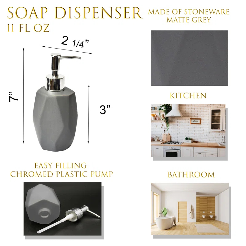Evideco Diamond Shape Hand Soap Dispenser