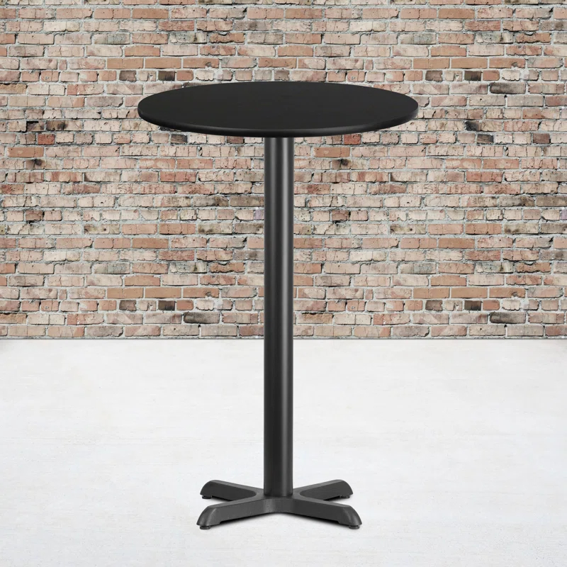 Flash Furniture Carrus Round Laminate Table Top with Height Table Base