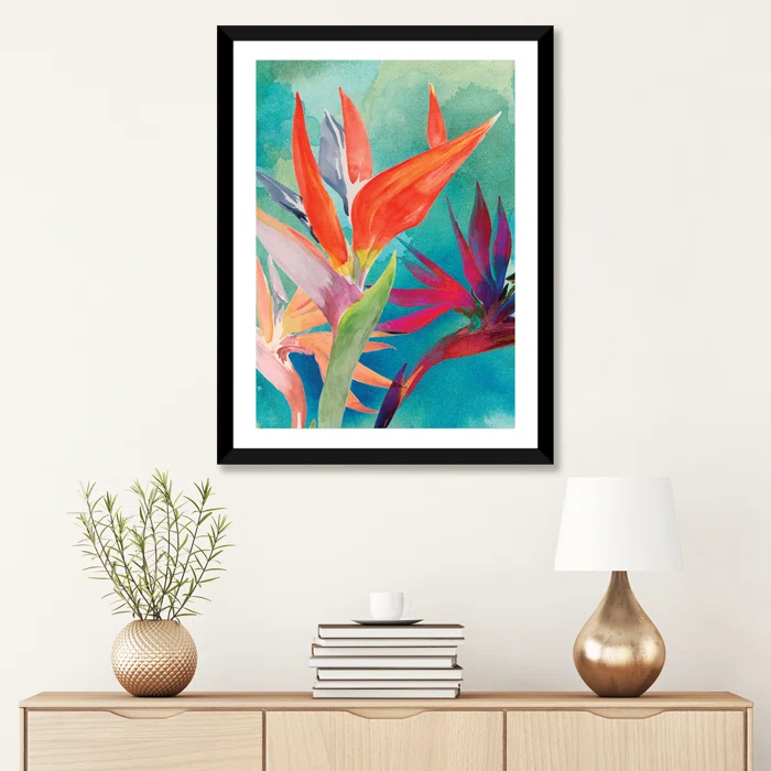East Urban Home " Vivid Birds Of Paradise I " by Jennifer Paxton Parker