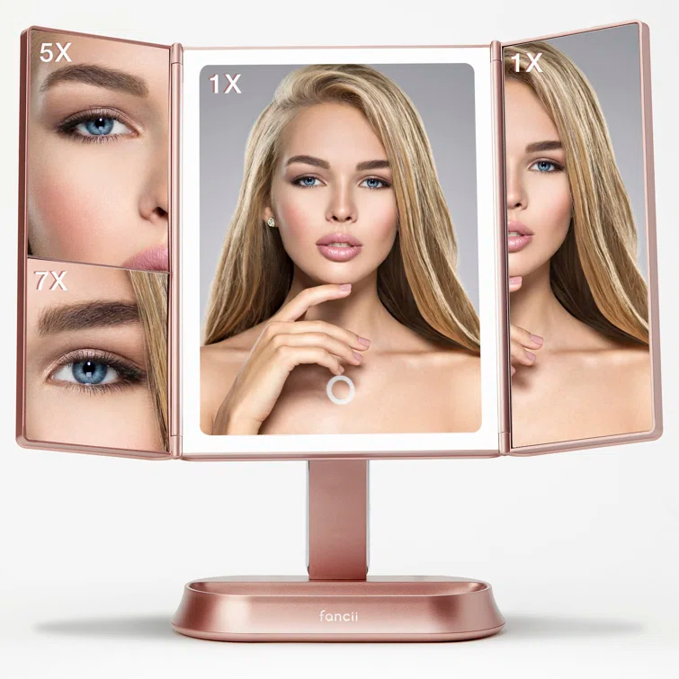 Fancii Modern Lighted Magnifying Makeup Mirror
