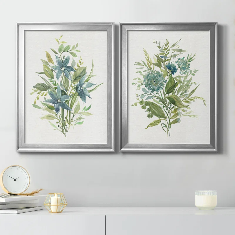 Red Barrel Studio® " Greenery I " 2 - Pieces Painting Print