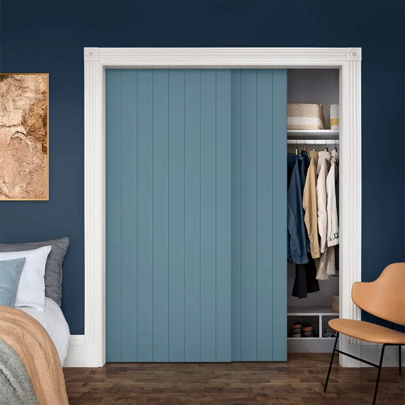 Calhome Hollow Paneled Painted Sliding Closet Doors