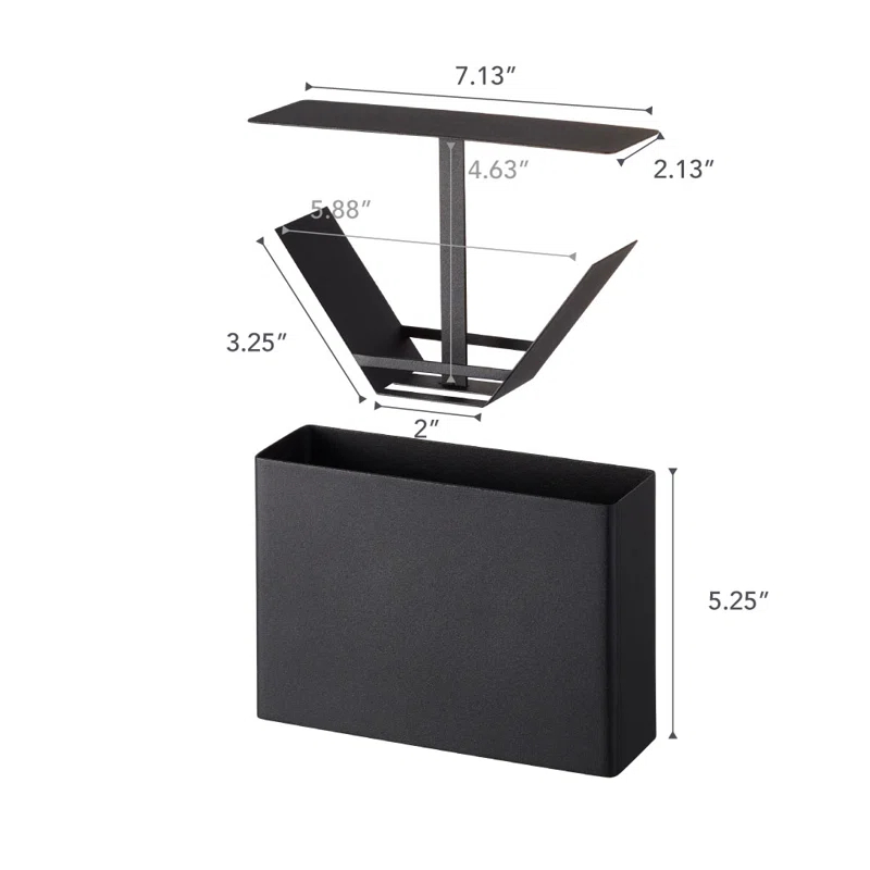 Yamazaki Home Yamazaki Home 02 Coffee Filter Case - Kitchen Storage Holder Container, Steel, Lid