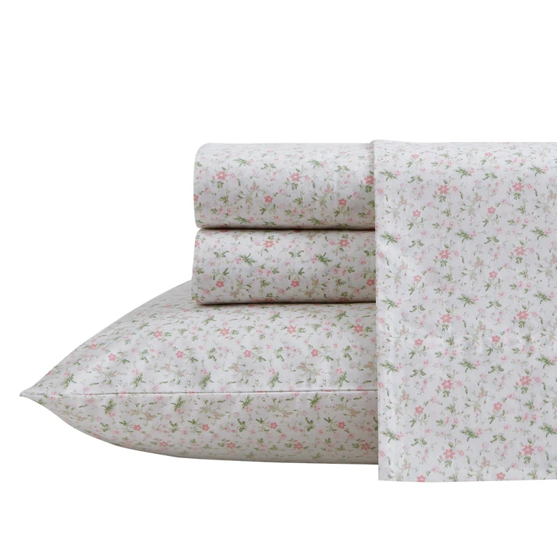 Laura Ashley Laura Ashley Printed Cotton Percale Sheet Set