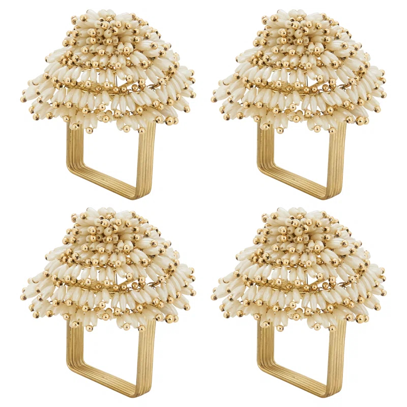 Saro Napkin Ring Collection Napkin Ring (Set of 4)