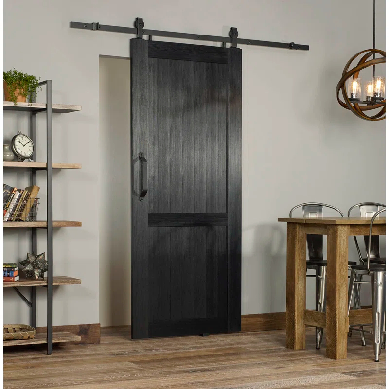 LTL Home Products Millbrooke 84'' Hollow Paneled with Installation Hardware Kit Barn Door