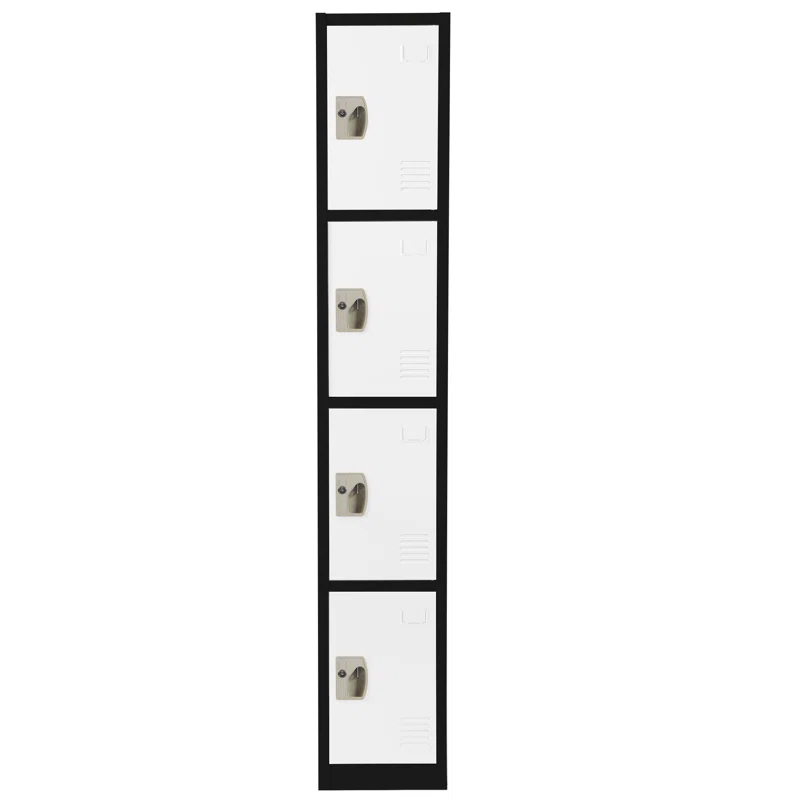 AdirOffice 12'' Wide Steel 4-Tier School and Gym Locker