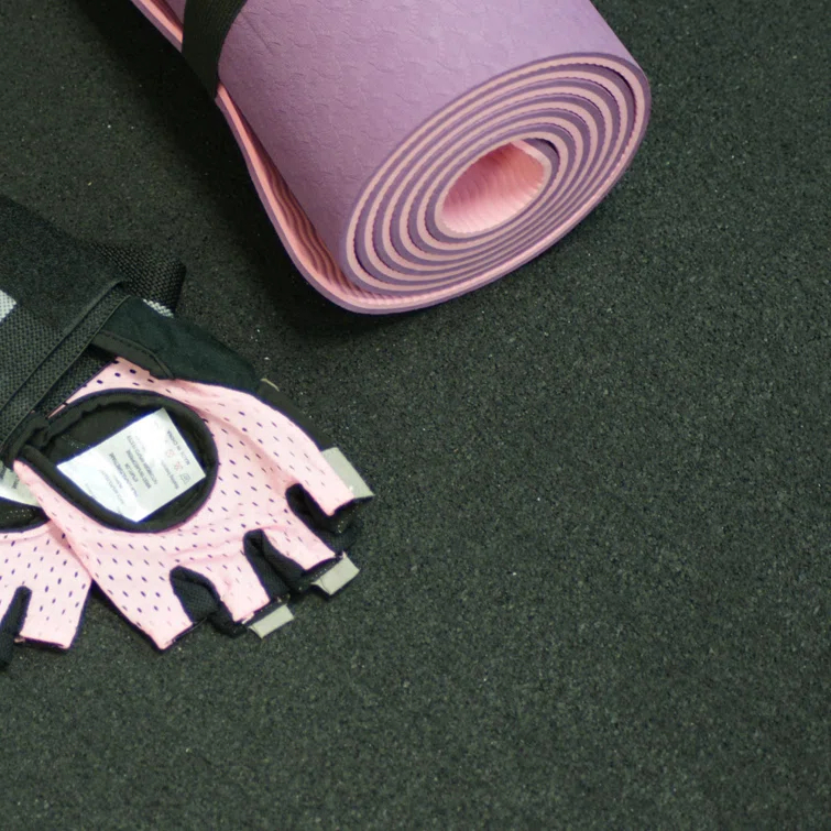 Rubber-Cal, Inc. "ReUz" Rubber Flooring Rolls - Black