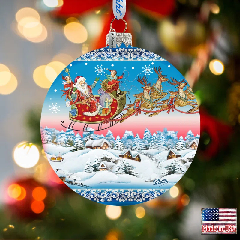 Designocracy Glass Holiday Shaped Ornament (Set of 3)