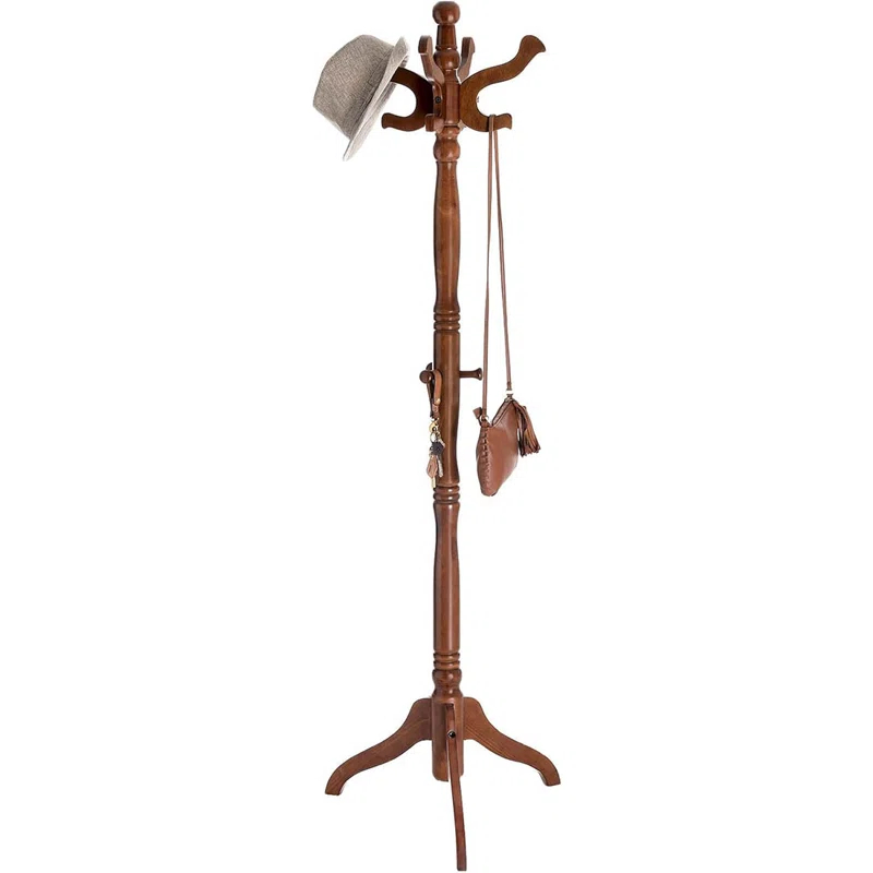 Red Barrel Studio® Coat Rack Free Standing With 11 Hooks