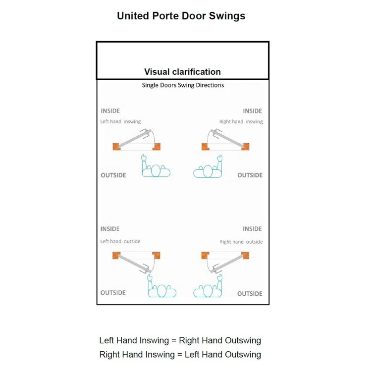 SARTODOORS Solid French Pre-Hung Door Frosted Glass | Quadro 4002 | Single Regular Panel Frame Trims Handle | Bathroom Bedroom Sturdy Doors
