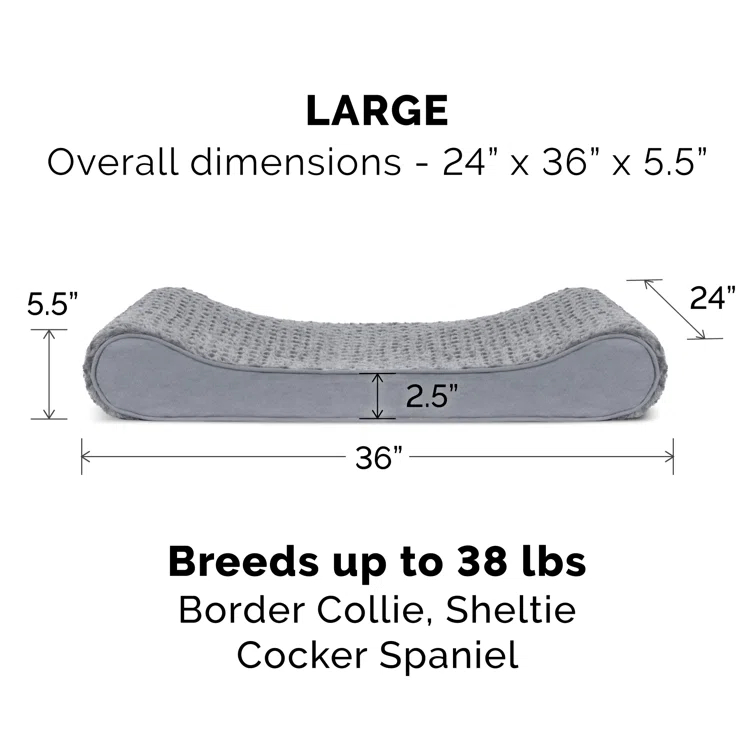 FurHaven Ultra Plush Luxe Lounger Orthopedic Foam Contour Dog Bed