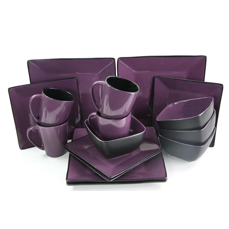Wrought Studio™ Laurendeau 16 Piece Stoneware Dinnerware Set - Service for 4