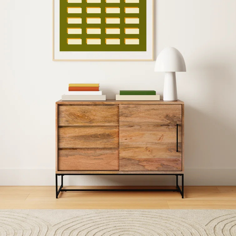 Ascent 40" Wide 3 Drawer Solid Mango Wood Server