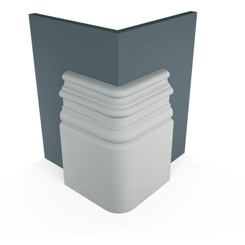 7 3/8"H x 4 3/4"P Hillsborough Baseboard Moulding Outside Corner