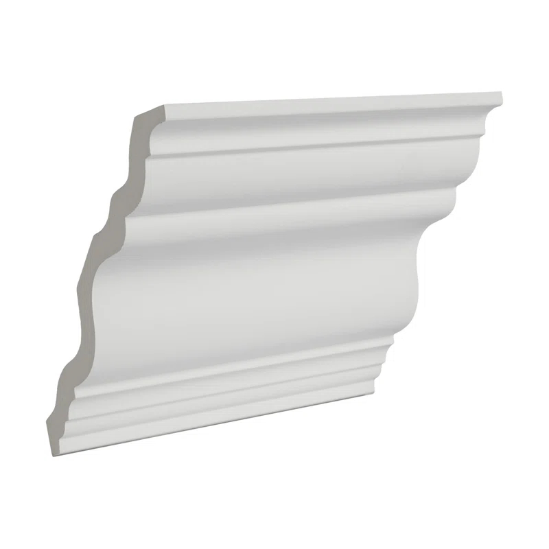 Architectural Products by Outwater L.L.C. 3-15/16 in x 3-15/16 in x 6 in Long Plain Polyurethane Crown Moulding Sample