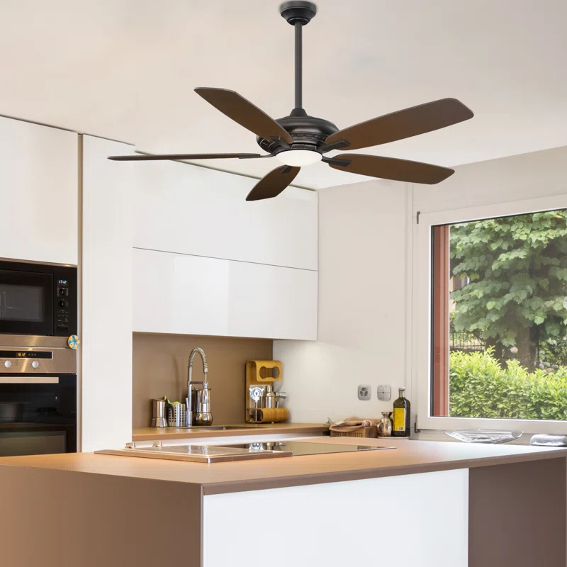 Minka Aire 52'' Laskintown 5 - Blade LED Standard Ceiling Fan with Remote Control and Light Kit Included