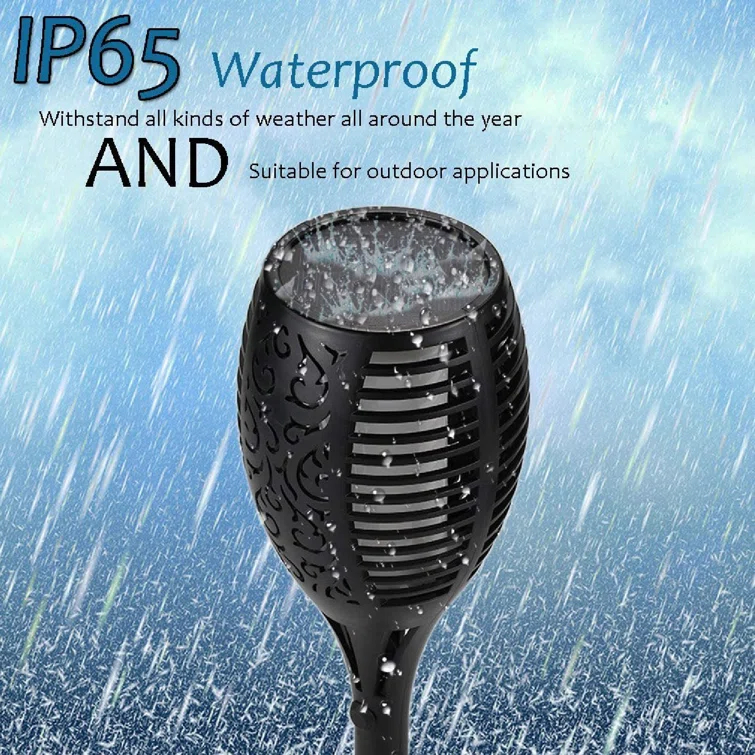 WBM Smart WBM Smart Solar Lights, Waterproof Flickering Flame LED Solar Night Light (Set of 2)