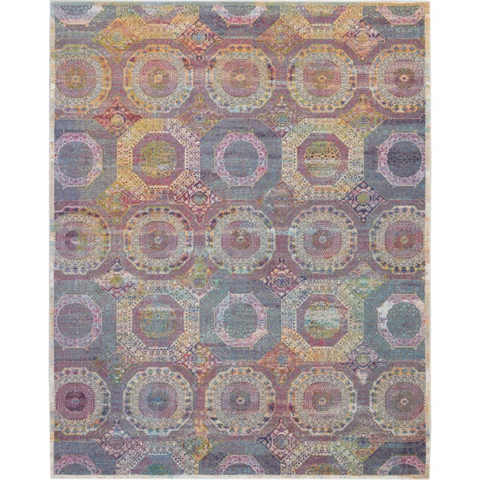 Bungalow Rose Raymond Moroccan Multicolor Transitional Area Rug