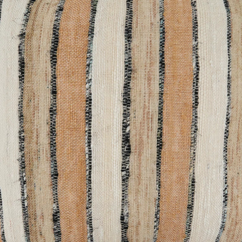 Saro Lynn Collection Striped Cotton Throw Pillow