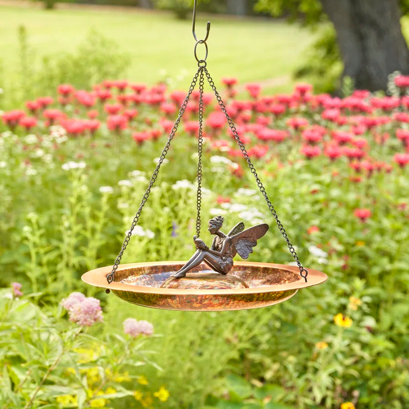 Bungalow Rose Buckleys Copper Hanging Birdbath